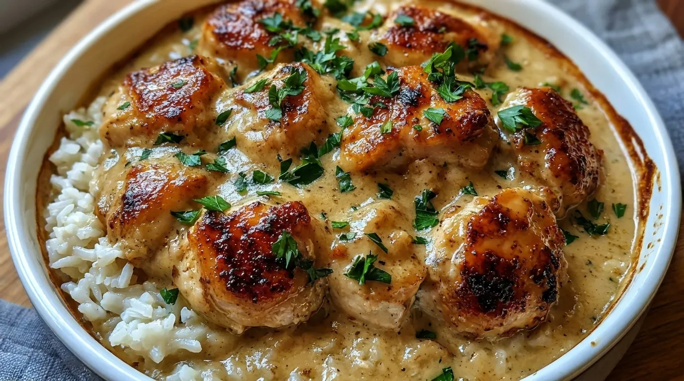 Smothered Chicken and Rice