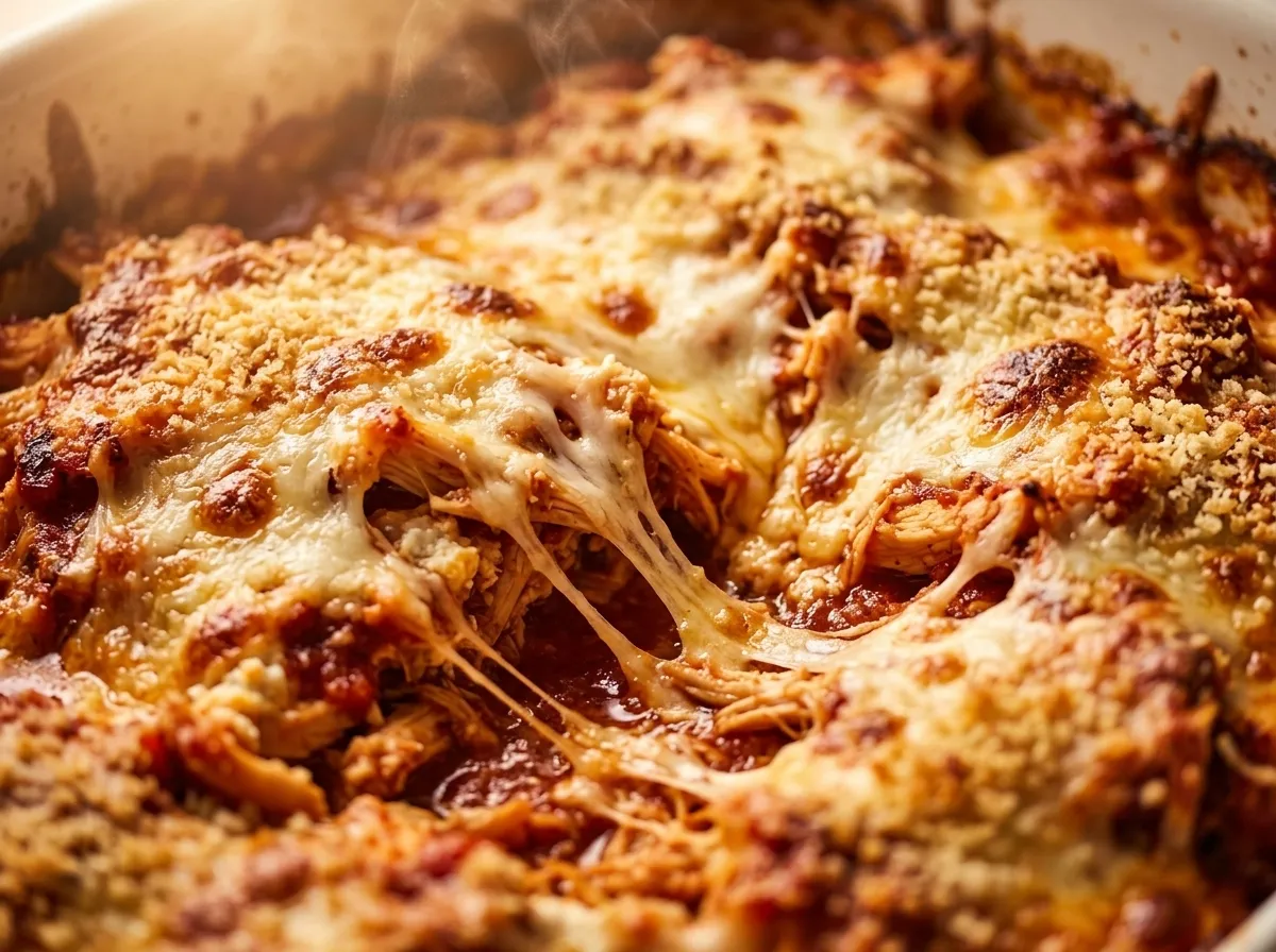 High Protein Chicken Parmesan Casserole