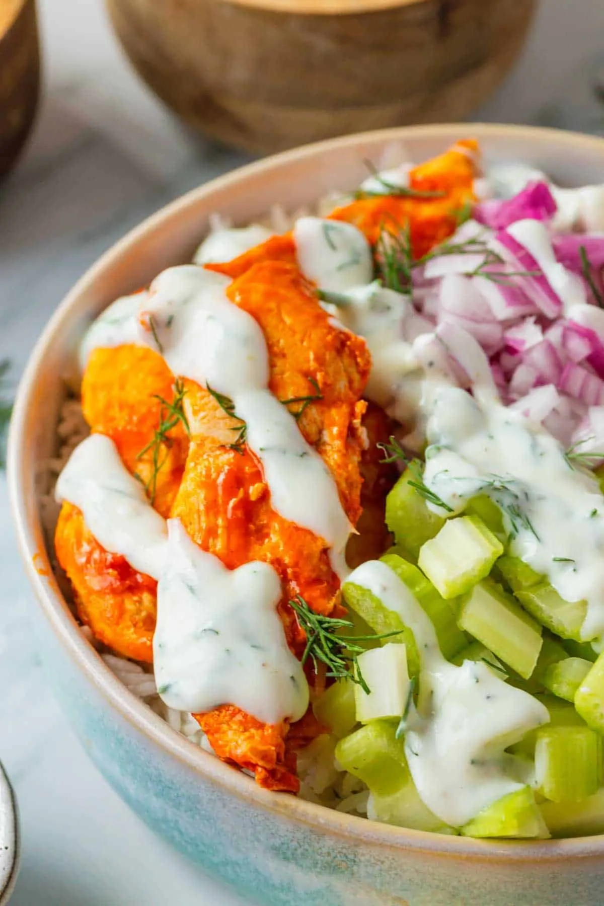 Easy Buffalo Chicken Bowls