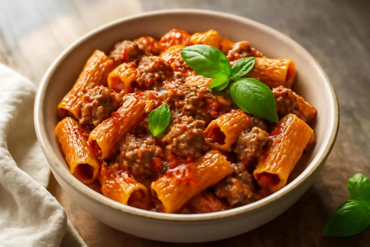 Hearty Italian Sausage Rigatoni Pasta
