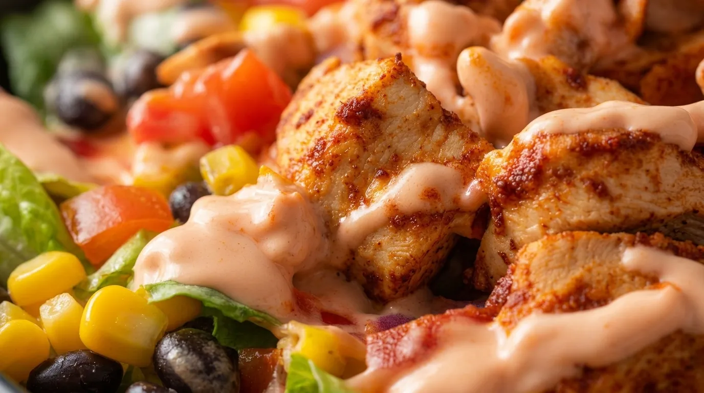 High Protein Chicken Taco Salad Bowl