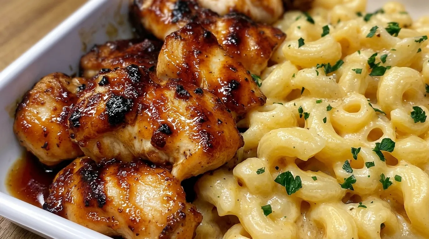 Honey Pepper Chicken Mac and Cheese