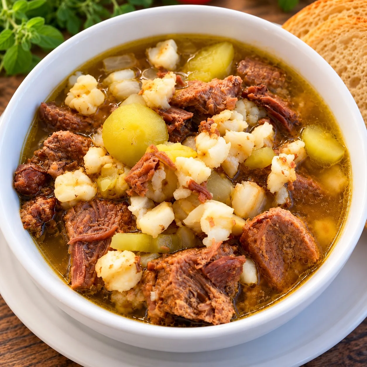 Easy Beef Posole Stew with Hominy | Mexican-Inspired Sunday Supper