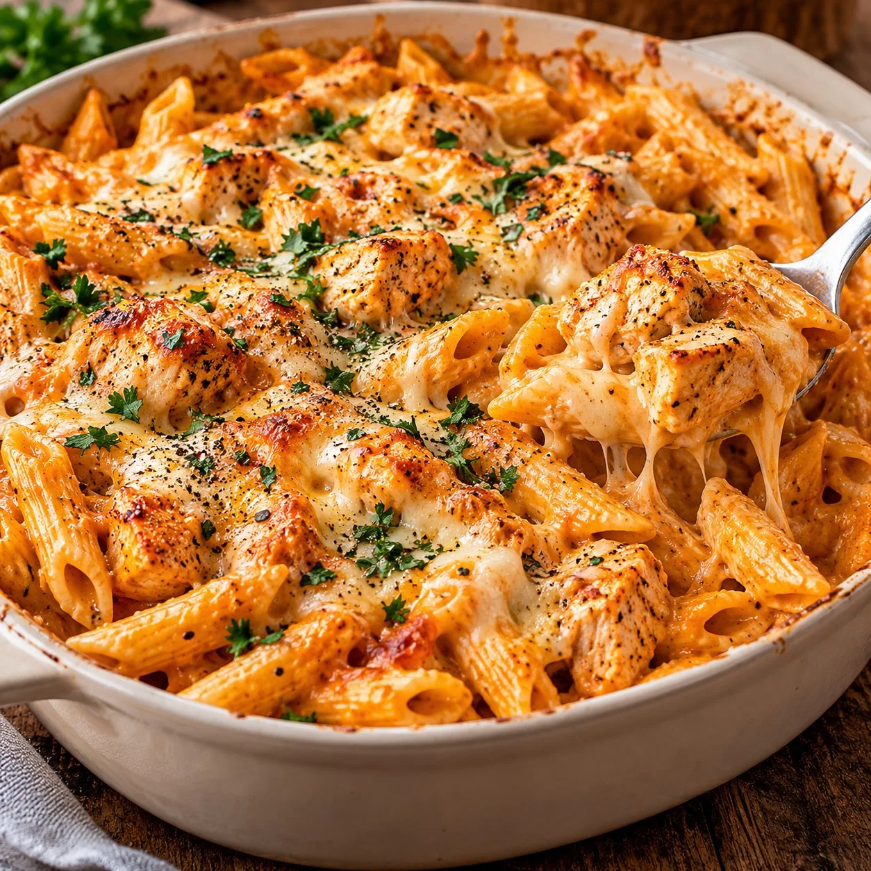 Quick and Easy One-Pot Sweet Heat Buffalo Chicken Pasta Recipe