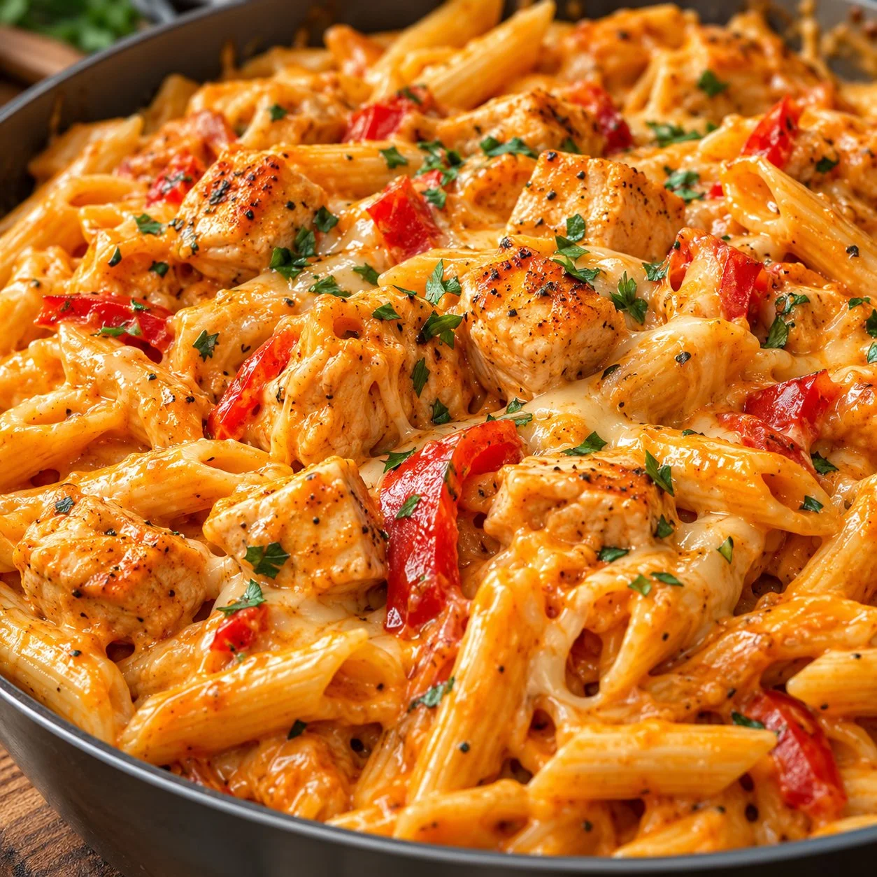 Buffalo Pepper Jack Chicken Pasta