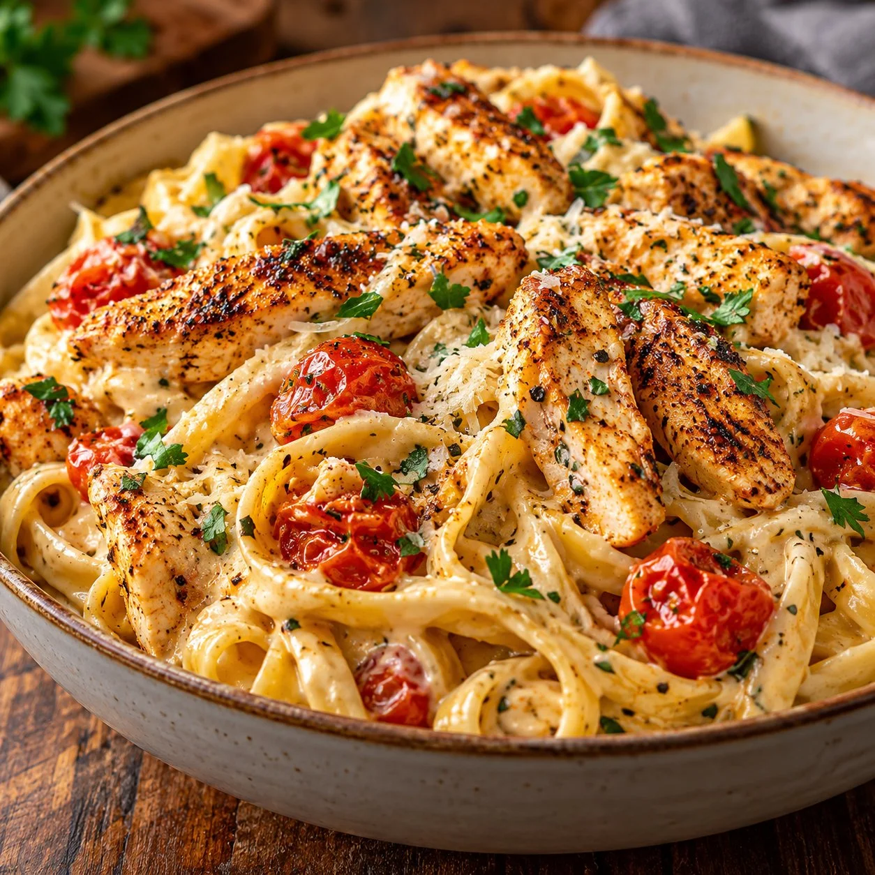 Delicious One Pot Creamy Cajun Chicken Alfredo Recipe