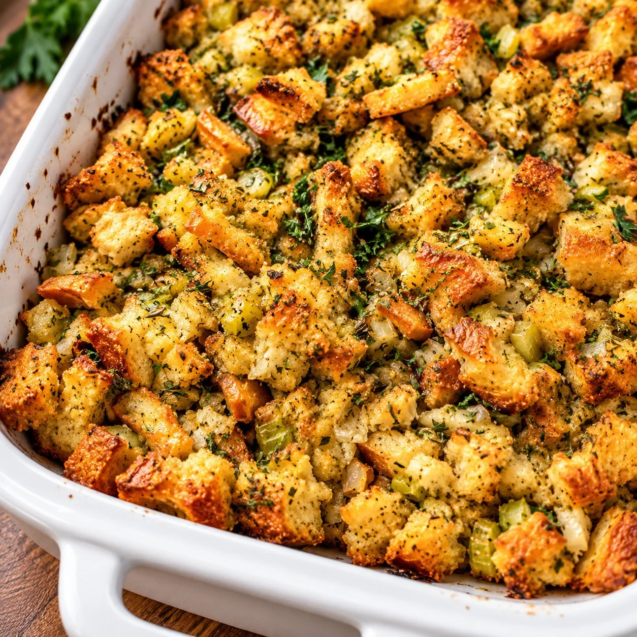 Easy Buttery Herb Stuffing Recipe | Classic Thanksgiving Side Dish