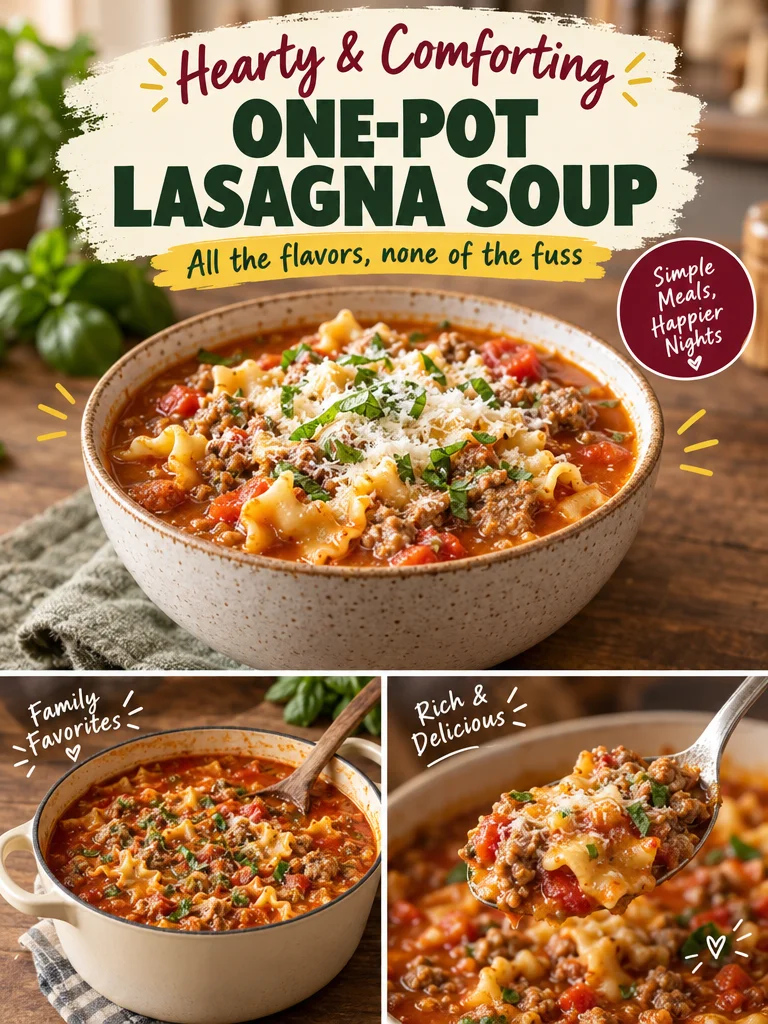One-Pot Lasagna Soup